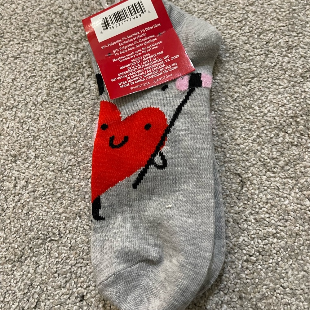 Valentine’s Day heart socks